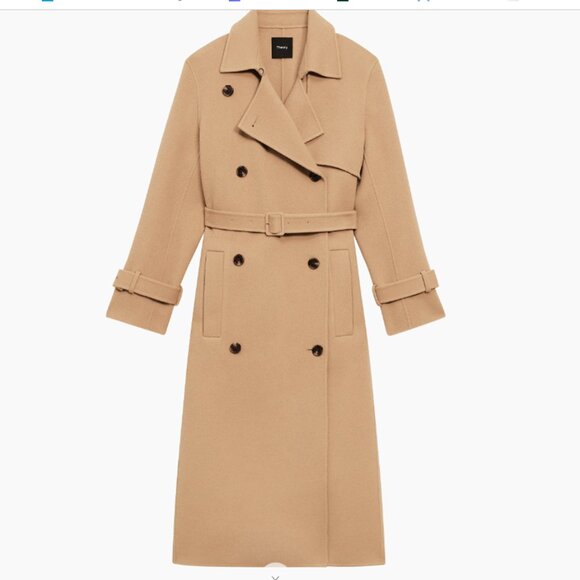 Theory Relaxed Trench Coat in Double-Face Wool-Cashmere - Picture 2 of 16